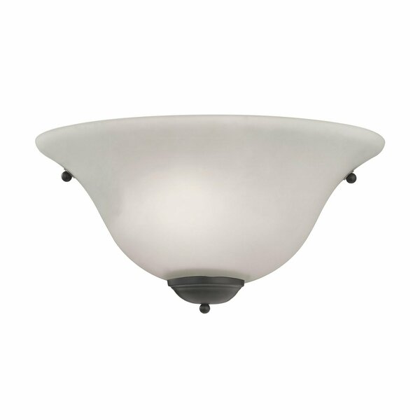 Thomas 1-Light Wall Sconce in Oil Rubbed Bronze with White Glass 5371WS/10